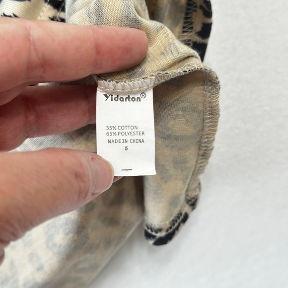 Yidarton Women’s Leopard Print 3/4 Sleeve T-Shirt Top Size Large - Picture 5 of 6